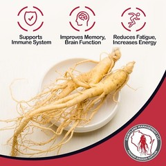 American Ginseng Capsules 100% Pure, Energy Boster-150 Ct-No Fillers or Binders