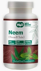 Neem Tulsi Tablets, 300 Pills, 150 Servings. Equal Ratio of Neem & Tulsi(2 Pack)