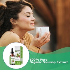 Pure Organic Soursop Extract, Tindedly Soursop Graviola Liquid Drops 60mL
