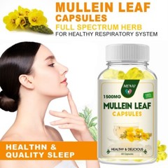 Mullein Leaf 240 Capsules for Lung Cleansing & Detox Herbal Dietary Supplement