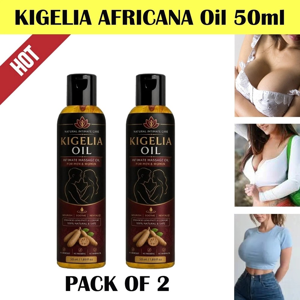 Kigelia Africana Oil Grow Enlarging Oil, New Advanced Formula 50 ml X 2 Pack