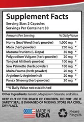 HORNY GOAT WEED COMPLEX – Saw Palmetto, Herbal Supplement, Maca1Bot