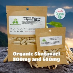 Organic Shatavari (Asparagus racemosus) 500mg or 650mg vegetarian or pullulan