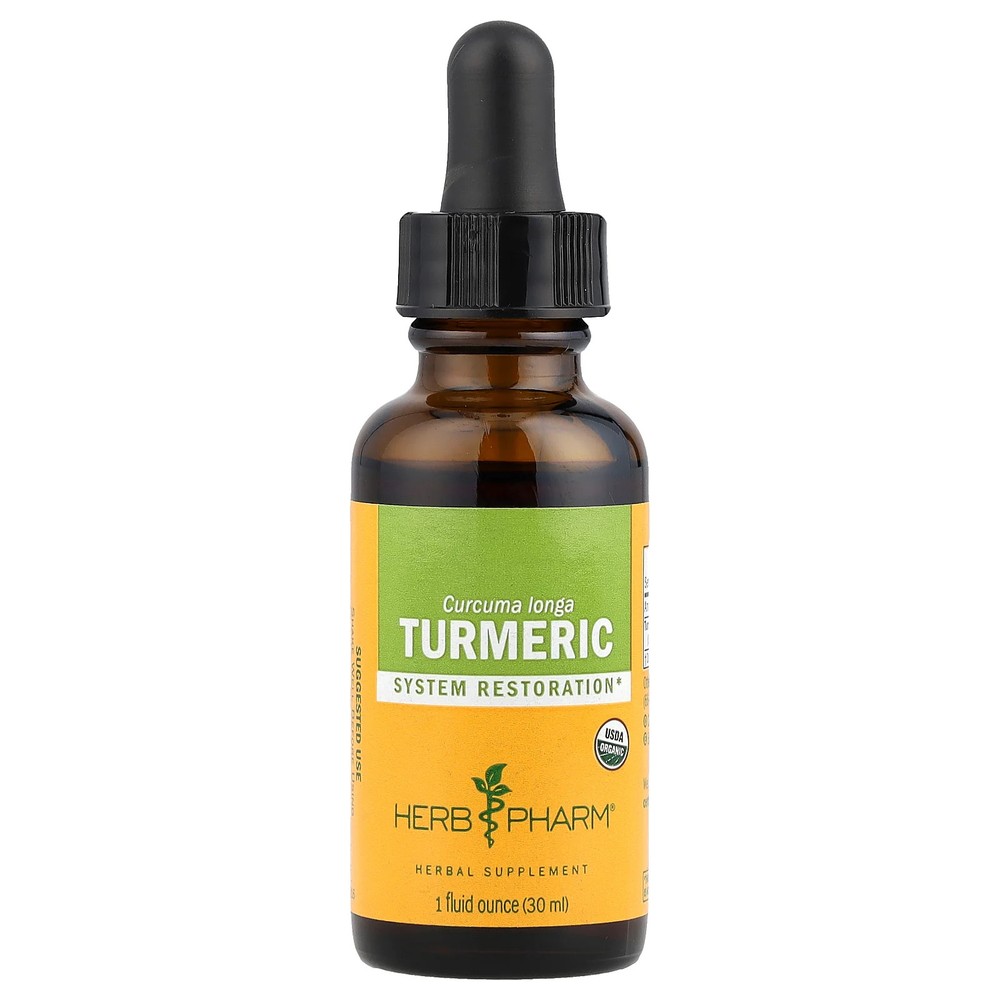 Herb Pharm Whole Rhizome Turmeric 1 fl oz 30 ml Gluten-Free, Organic