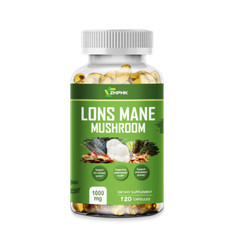 Herbal Supplement Organic Lion’s Mane Mushroom 1000mg | Vegetarian | 120 Capsule