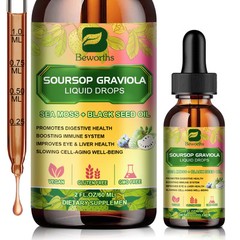 Soursop Graviola Liquid Drop W/Balckseed oil for Regeneration Immune Boost Relax
