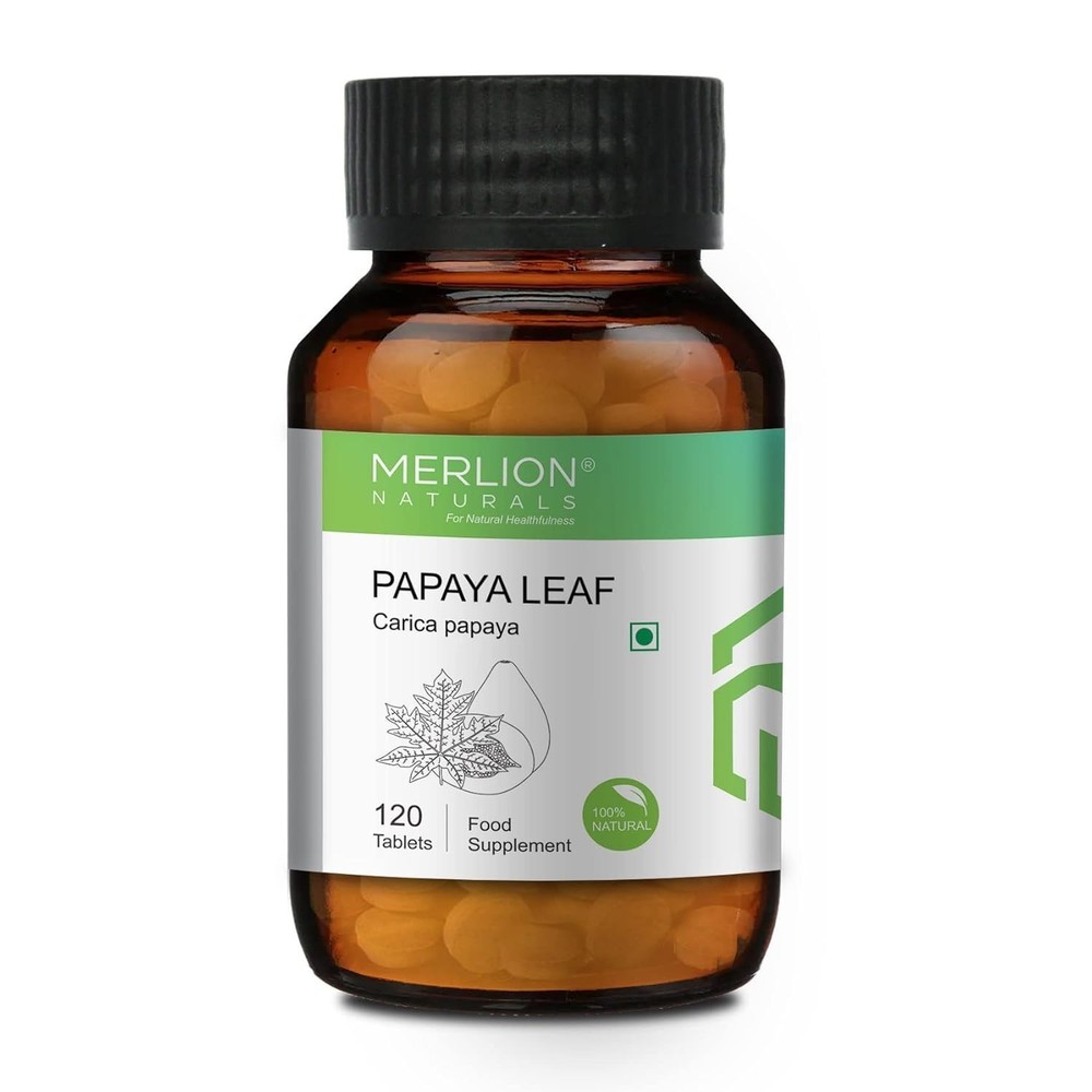 Merlion Papaya Leaf Tablets, Carica papaya, 500mg (120 Tablets)