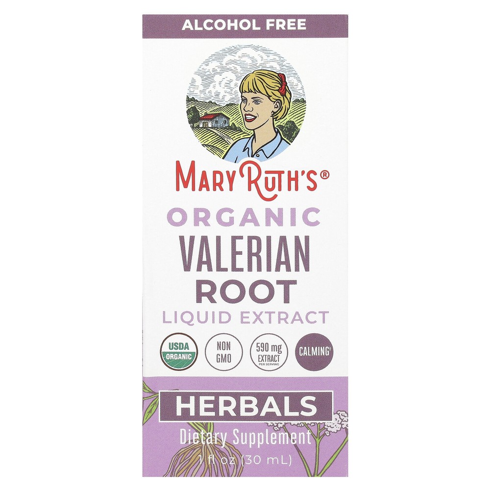 Organic Valerian Root Liquid Extract, Alcohol Free, 590 mg, 1 fl oz (30 ml)