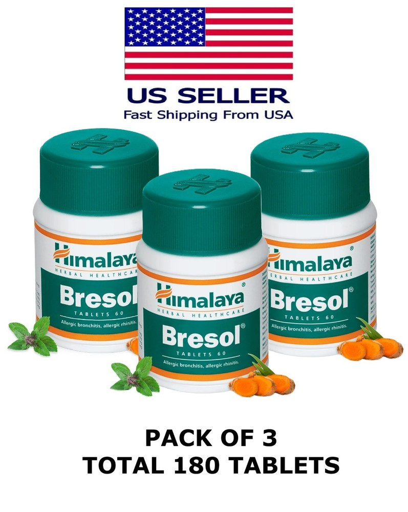 Bresol Himalaya 60 Tablets USA Seller Free Shipping (Pack Of 3)