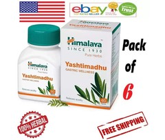6X YASHTIMADHU Himalaya 60 Tabs Each With Long Expiry & Free Shipping
