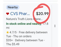 Lion’s Mane Mushroom Capsules 2100mg-50 Count | Vegetarian Nature’s Truth. 4/27.