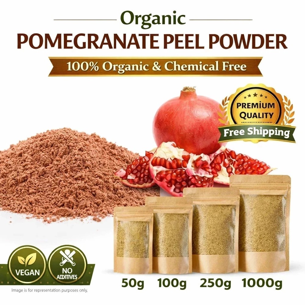 Organic Pomegranate Peel Powder 100% Pure Natural Free Shipping