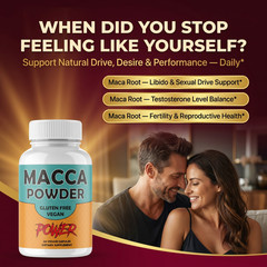 MACCA CAPSULES – Energy Stamina Libido Hormone Balance Support Vegan – 60 Caps