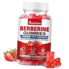 Haohan Berberine Gummies, 1500mg High Potency Berberine HCl, Ceylon Cinnamon,