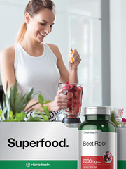 Horbäach Beet Root Powder Capsules | 220 Pills | Herbal Extract | Non-Gmo, Glute