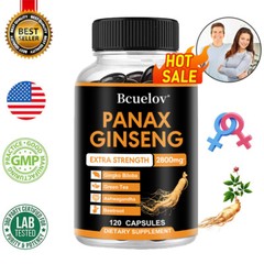 Panax Ginseng 2800mg Capsules – High Strength, Energy/Endurance/Memory