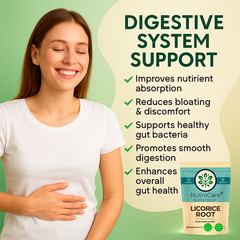 Licorice Root Capsules 8000mg-(10% Glycyrrhizic Acid )Vegan & Digestion Support
