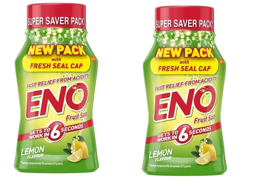 2 X 100g Eno Powder Lemon powder fast-relief action stomach discomfor acidity