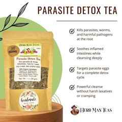 PARASITE DETOX TEA – For parasite & worm infections by Master Herbalist Khabir