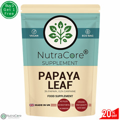 Papaya Leaf Extract Capsules 5500mg-(3% Papain, 0.2rpaine)-100% Vegan-90Caps