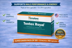 Himalaya Tentex Royal Capsules Ayurvedic Herbal Supplement 50 Caps Free Shipping