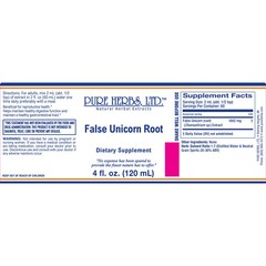 Pure Herbs: False Unicorn Root (Discontinued) – 4 oz.