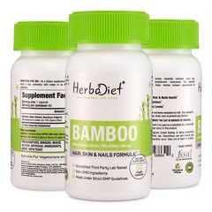 Natural Silica 400mg Capsules Skin, Hair Growth Supplement Bamboo Extract 70%