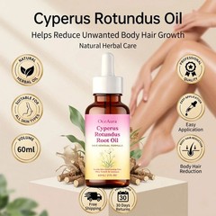 Natural Cyperus Rotundus Oil for Hair Removal, Reduction Serum for Face & Body
