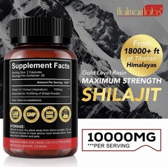 5Pack Pure Himalayan Shilajit, Soft Resin, Organic Extremely Potent, Fulvic Acid