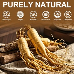 Red Korean Panax Ginseng 1600mg 120 Capsules – Energy/Endurance/Memory/Sex Drive