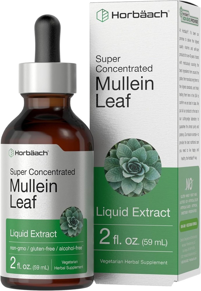 Mullein Drops for Lungs – Mullein Leaf Extract with Chlorophyll for Lung and Res