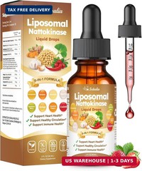 Nattokinase 10800 FU Supplement Liquid Drops, Ultimate 9-in-1 Natto -kinase Serr