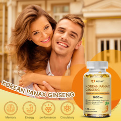 Red Korean Panax Ginseng 1600mg 120 Capsules – Energy/Endurance/Memory/Sex Drive
