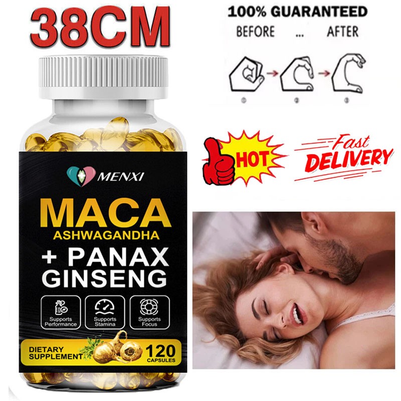 Organic Maca Root 120 Capsules 10000mg, Peruvian Maca Extract for Men & Women