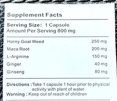 BEAST Fast Acting Male Performance Supplement 650mg-30 PILLS