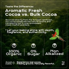 2 Pack Organic Cacao Powder 16oz x2 bags Raw 100% PURE, Natural, Fresh, 0 sugar