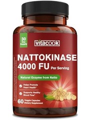 Nattokinase 4000 FU Per Serving, Derived from Japanese Natto, Systemic Enzymes