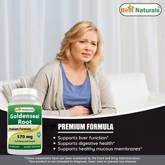 Best Naturals Goldenseal Root 570 mg 100 Capsules
