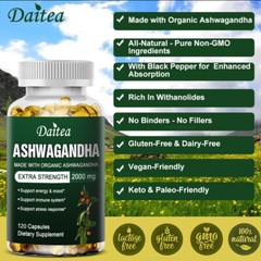 Ashwagandha Caps 2000mg-Supports Energy, Reduces Anxiety, Relaxation,Supplement