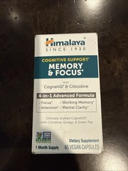 Himalaya Cognative Support Memory & focus 60 Capsules-2 per serving EXP 3/27