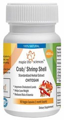 Crab Shrimp Shell Extract capsule 85% CHITOSAN Chitin Extract Pure No Filler