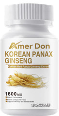 Korean Red Panax Ginseng 1600mg – 120 Capsules – Extra Strength Highest Potency