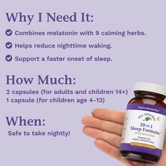 Native Remedies 10-in-1 Natural Sleep Aid for Adults & Kids 4+ – Herbal Sleep Su