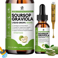 Pure Soursop Bitters Liquid Drops 1800MG Digestive Support & Immune Health