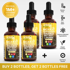 Clean Nutra Organic Maca Root Drops with Ashwagandha Fenugreek Beet L-Arg