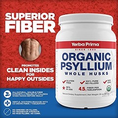 Organic Psyllium Whole Husks Colon Cleanser – 20 oz – 20 Ounce (Pack of 1)