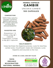 [idHerb] CAPSULES UNCARIA Gambir NATURAL ORGANIC HERBAL HERBS