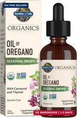 Garden of Life Organics Oil of Oregano Seasonal Drops with Concentrated Oregano