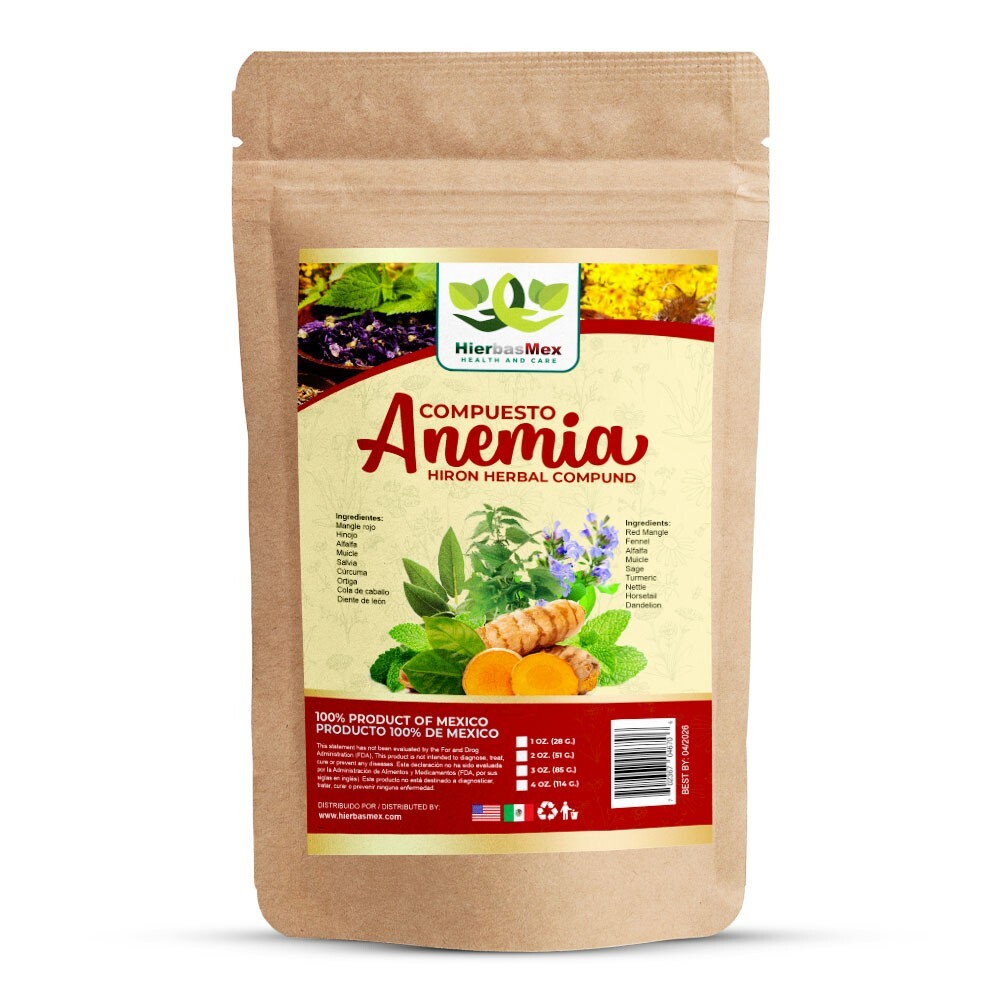 Anemia Compuesto Herbal 4 Onzas – HierbasMex Anemia Herbal Compound