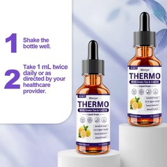 2 Bottles Thermo Green Tea CoQ10 Digest Liquid Drops Total 120ML